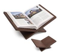 Supporto per libri in legno, cornice a croce, supporto aperto per esporre e leggere, espositore marrone, espositore per libri, per Corano, Bibbia, arte, libri di cucina, libri di testo e riviste