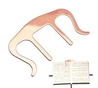 Supporto per libri musicali, clip in metallo per libri musicali e pagine, supporto per spartiti musicali, per tastiera di pianoforte, supporti e libri, color bronzo