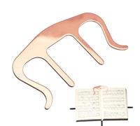 Supporto per libri musicali, clip per libri musicali in metallo e supporto per pagine, segnalibro portatile, clip segnapagina portatile, clip per lettura, porta spartiti per pianoforte, tastiera,