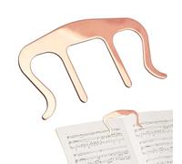 Supporto per libri musicali, con clip per libri musicali, in metallo, portatile, con clip per segnalibri, spartiti, pianoforte, tastiera, supporti, libri