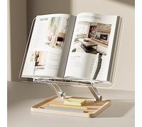 Supporto per libri per la lettura, Leggio per libri di testo in acrilico con fessura per la penna, regolabile e pieghevole, a mani libere, compatibile con laptop e tablet