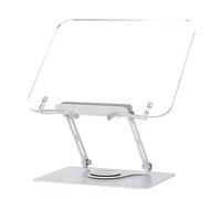Supporto per libri per lettura, per la lettura di documenti, supporto desktop singolo per la visualizzazione della letteratura, cavalletto girevole con clip per pagina, forniture di cancelleria, culla