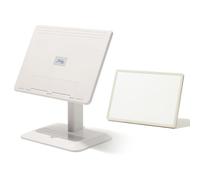 Supporto per libri portatile per la lettura + pannello rimovibile per lavagna magnetica, utilizzabile come rack per computer, design dello slot di archiviazione regolabile in (2)