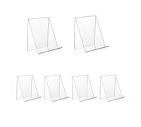 Supporto per Libri Trasparente in Acrilico 5 Pezzi Espositore Plexiglass per Libri Espositore Libri da Tavolo per Cucina Ristorante Bar Poster Menù Biblioteca Scolastica (7,5x9x10,5cm)
