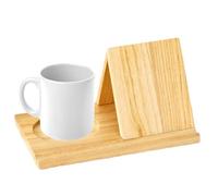 Supporto per libri triangolari, 25 x 18 x 15,5 cm, espositore per libri di cucina, accessorio da scrivania, supporto per lettura, decorazione rustica, naturale, pratica, organizzazione della scrivania