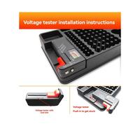 Supporto per L'Organizzazione Della Batteria con Tester, Scatola Portabatterie con Controllo Della Batteria per AAA AA CD 9V