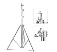 Supporto per Luce 2,8 m Treppiedi in Acciaio Inox con Molla Ammortizzata e Adattatore Universale da 1/4" a 3/8" per Fotografia Studio Softbox Riflettore