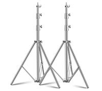 Supporto per Luce 2,8 m Treppiedi in Acciaio Inox con Molla Ammortizzata e Adattatore Universale da 1/4" a 3/8" per Fotografia Studio Softbox Riflettore, 2 Pezzi Supporto per Illuminazione