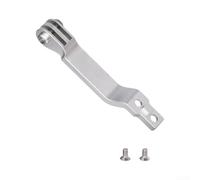 Supporto per luce da ciclismo, staffa di estensione in alluminio CNC con blocco a 360° per action camera, design anti-piegatura per manubrio pieghevole Brompton-Dahon (argento)