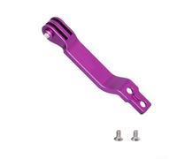 Supporto per luce da ciclismo, staffa di estensione in alluminio CNC con blocco a 360° per action camera, design anti-piegamento per manubrio pieghevole Brompton-Dahon (viola)