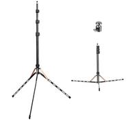 Supporto per luce estensibile da 190 cm con vite da 1/4" e adattatore a vite da 1/4" a 3/8", treppiede portatile in alluminio per fotocamera stroboscopica, luce video LED, lampada ad anello, microfono