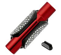 Supporto per lucidalabbra per automobile: adesivo con strass, organizer verticale in silicone, portaoggetti di bellezza antiscivolo, accessorio decorativo per veicolo, Nero , Consulte la descripción