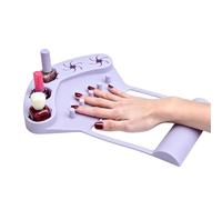 Supporto per lucidatura unghie in silicone Mat Manicure Organizer Station | Supporto organizer per lucidatura unghie, da donna, per esercitazioni di vanità, pittura, salone di bellezza, feste, workshop