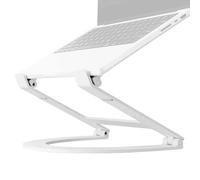 Twelve South Curve Flex, supporto ergonomico regolabile in altezza e angolazione in alluminio per laptop/MacBook da 10"-17", si piega piatto per la portabilità, custodia da viaggio inclusa, bianco