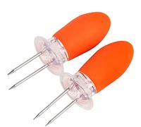 Supporto per mais Supporto per mais in acciaio inossidabile Spille per bambini Mais BBQ Spiedini Insalata Hot Dog Forchetta per carne Cobb Scaffale Cucina Cucina domesticIntelligenza pratica.