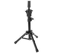 Supporto per manichino testa treppiede, Parrucchiere Supporto Treppiede Regolabile Salone Manichino Testina Pratica Titolare, Mannequin Head Stand, Nero