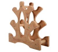 Supporto per Manubri a Tre Livelli Marrone in Plastica per Casa | Organizzatore per Palestra Domestica, Struttura Stabile, per Manubri e Manubri Gommati