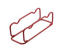 Supporto per manubri in ferro, per casa, palestra, fitness, resistente, con design scanalato per evitare il rotolamento, organizer stabile per yoga e forza (piccolo, rosso)