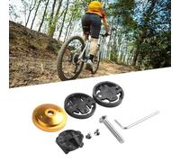 Supporto per manubrio bici in alluminio per Garmin e Cateye solido supporto per elettronica sportiva (argento)