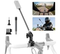 Supporto per manubrio di bici e moto, per Insta360, DJI Osmo 360, per manubrio di bicicletta in terza persona con morsetto con rotazione a 360°, per Insta360 X5 X4 X3, GoPro 13 12, perfetto per