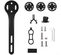 Supporto per manubrio per computer da bici da strada compatibile con dispositivi Garmin per Bryton Caratteristiche 3 basi adattatore ed estensione centrale per una visione ottimale (nero)