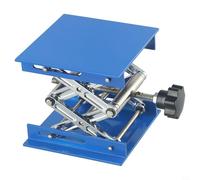 Supporto per martinetto da laboratorio per carichi pesanti, 100 x 100 mm, controllo manuale con volantino, gamma 47-143 mm, per bicchieri da laboratorio