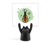 Supporto per memo animazione a forma di chitarra con gatto nero