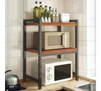 Supporto per mensola per microonde, ripiani per piano di lavoro della cucina, supporto per stampante desktop per casa e ufficio, fornisce spazio di archiviazione, adatto per diverse attrezzature