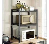 Supporto per mensola per microonde, ripiani per piano di lavoro della cucina, supporto per stampante desktop per casa e ufficio, fornisce spazio di archiviazione, adatto per diverse attrezzature