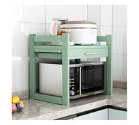 Supporto per mensola Wave, Supporto per mensola da Cucina, Supporto per mensola Wave sollevabile in Alluminio, Supporto per griglia da Forno con cassetti, Ripiani por, Green-55×45×55cm