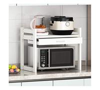 Supporto per mensola Wave, Supporto per mensola da Cucina, Supporto per mensola Wave sollevabile in Alluminio, Supporto per griglia da Forno con cassetti, Ripiani por, White-50×45×55cm