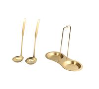 Supporto per mestoli da zuppa e 2 cucchiai Supporto doppio per mestoli e