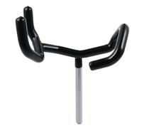 Supporto per Microfono a Braccio da Pavimento, Nero | Metallo e Plastica, per Asta Microfono Dritta e Boom Pole, Clip di Fissaggio per Audio-visivo