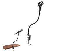 Supporto per microfono a collo d'oca universale regolabile a 360° flessibile e regolabile, supporto per microfono da scrivania, supporto flessibile per microfono da tavolo, per studio, podio