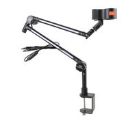 Supporto per Microfono, Braccio di Boom RGB Dinamico, Connettori 3/8/'' e 5/8/'', Supporto Microfono Completamente Regolabile da 180 Gradi con Supporto da Scrivania