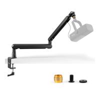 SUPPORTO PER MICROFONO BRACCIO MICROFONO REGOLABILE CON CLIP E ADATTATORE NERO