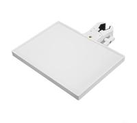 Supporto per microfono con clip mobile, adatto per aste da 13 a 47 mm, ripiano per plettri per chitarra e attrezzatura audio, in plastica nera, 21 cm (bianco)