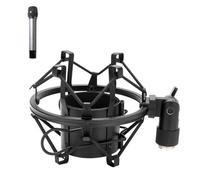 Supporto Per Microfono con Supporto Antiurto Per Microfono, Supporto Per Microfono Supporto Per Microfono in Metallo Per Supporto Per Microfono Anti Vibrazioni Per La Registrazione Video(Nero)
