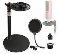 Supporto per Microfono da Scrivania con Scossa Filtro Pop, Supporto per Microfono Regolabile Riduce Ilrumore di Vibrazione Supporto da Tavolo per Seiren X USB Streaming Microphone by Frgyee