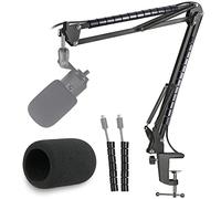 Supporto per microfono Fifine K669 con Parabrezza - Asta Microfono e Filtro Anti-pop Copertura in Schiuma Compatibile con Fifine K669 669B USB Microfono di YOUSHARES