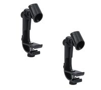 Supporto per microfono per batteria, 2 pezzi Morsetto per microfono per tamburo articolato Clip per microfono antiurto per fissaggio a morsetto Clip per microfono per bordo