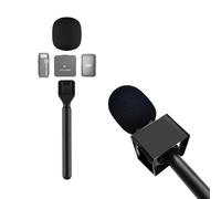 Supporto per microfono per DJI Mic 3/Mini 2/Mini/2 / Rode Wireless GO II Handle Rig Wireless Interview Lavalier Microfono Adattatore Palmare per Osmo Pocket 3/4 Mic2/3 / Hollyland Lark/Synco