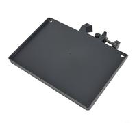 Supporto per microfono per scheda audio e accessori, morsetto regolabile fino a 2,5 cm, vassoio in plastica stabile con bordo rialzato per cantare dal vivo e studio, nero (M)