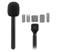Supporto per microfono portatile da 2 pezzi, supporto per microfono wireless Supporto per microfono portatile Maniglia per intervista Bastone portatile per Lark M1 C1 150 G1 Movo