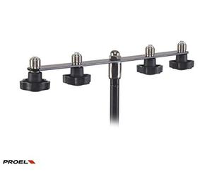 supporto per microfono Proel APM74 in acciaio con aggancio per 4 supporti microfonici