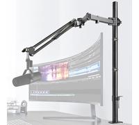 Supporto per microfono regolabile in altezza, braccio con estensione rialzata per Shure SM7B Blue Yeti HyperX QuadCast S e altri microfoni