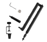 Supporto per microfono rotante regolabile con base in alluminio per streaming/podcast Phone & Tablet Compatibile Basso Profilo Desktop Mic Stand Stabilizzatore