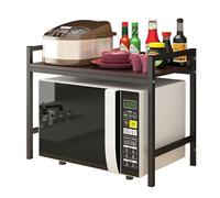 Supporto per microonde a 2 ripiani e mensola da cucina, nero ers rack per caffè Sto e soluzione salvaspazio per casa e ufficio