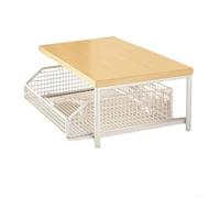 Supporto per microonde con struttura in metallo stabile e ripiani in MDF solido, cestino portaoggetti inferiore per articoli da cucina, carrello mobile con ruote bloccabili (bianco)