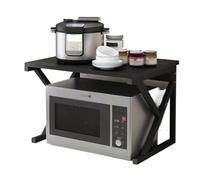 Supporto per microonde in legno, scaffale da pavimento multistrato per cucina e microonde salvaspazio, elegante supporto per forno a microonde.